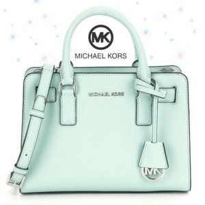 MICHAEL KORS DILLON SAFFIANO LEATHER SATCHEL HANDBAG NEW